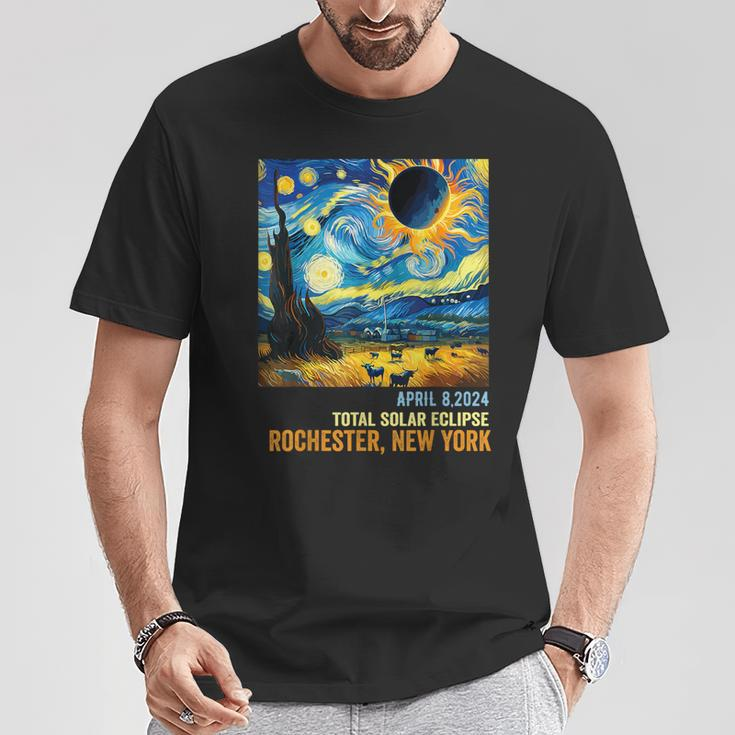 Total Solar Eclipse 04082024 Rochester New York T-Shirt Unique Gifts