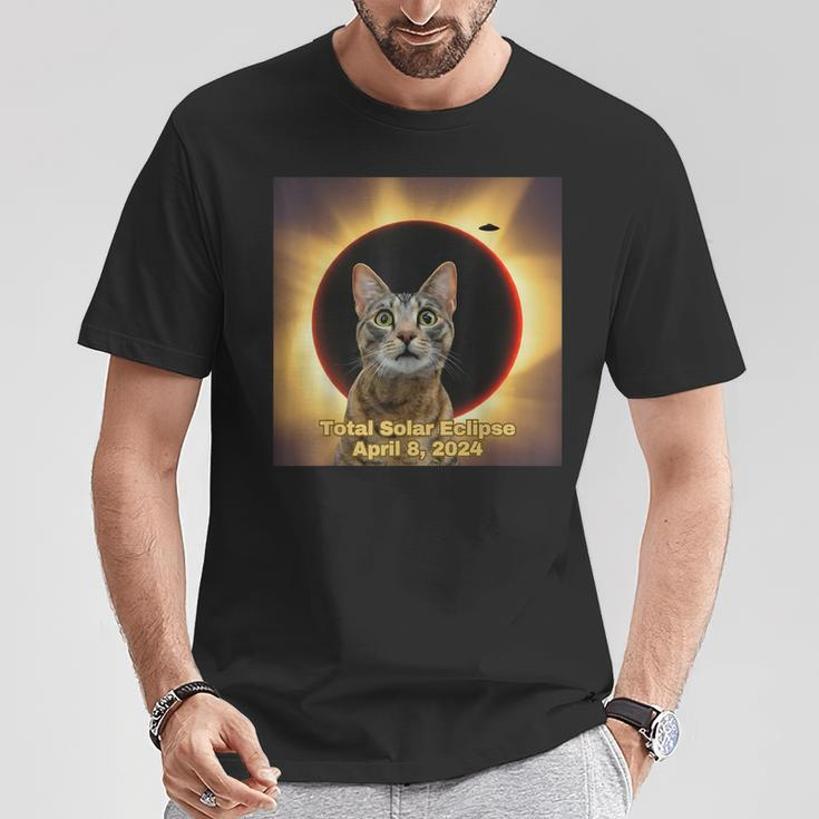 Total Solar Eclipse 2024 April 8 Ufos America Eclipse Solar T-Shirt Personalized Gifts