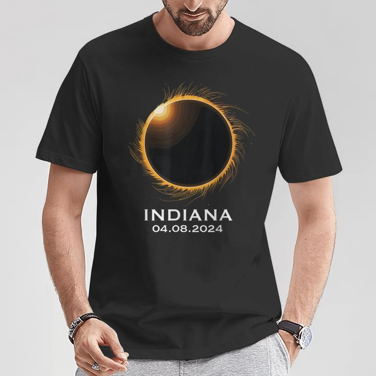 Total Solar Eclipse 2024 April Totality 04082024 Indiana T-Shirt Unique Gifts