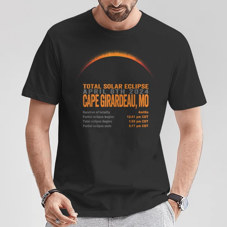 Total Solar Eclipse 2024 Cape Girardeau Missouri Totality T-Shirt Unique Gifts