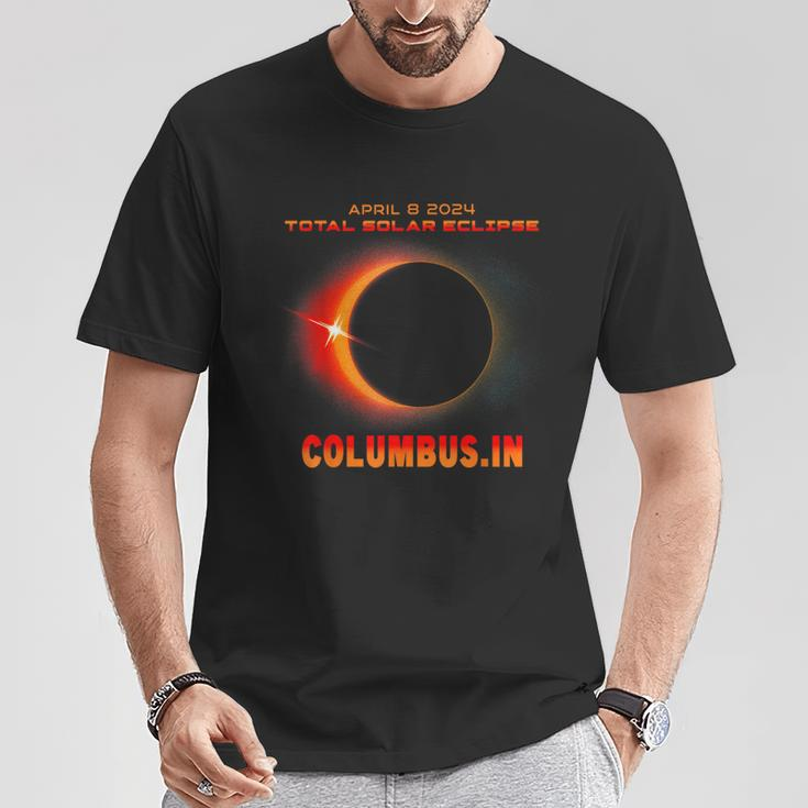 Total Solar Eclipse 2024 Columbus Indiana T-Shirt Unique Gifts