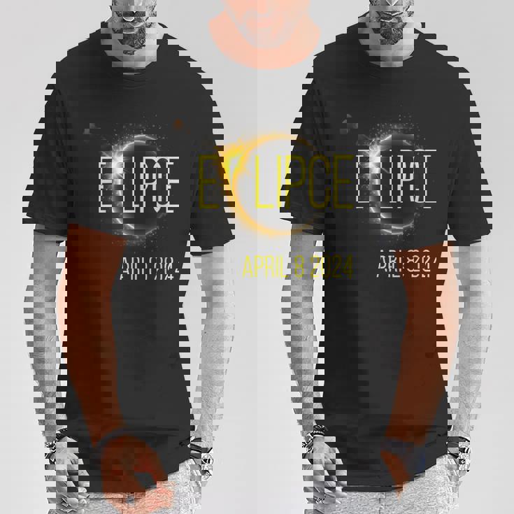 Total Solar Eclipse 2024 April 8 Solar Eclipse 2024 T-Shirt Personalized Gifts