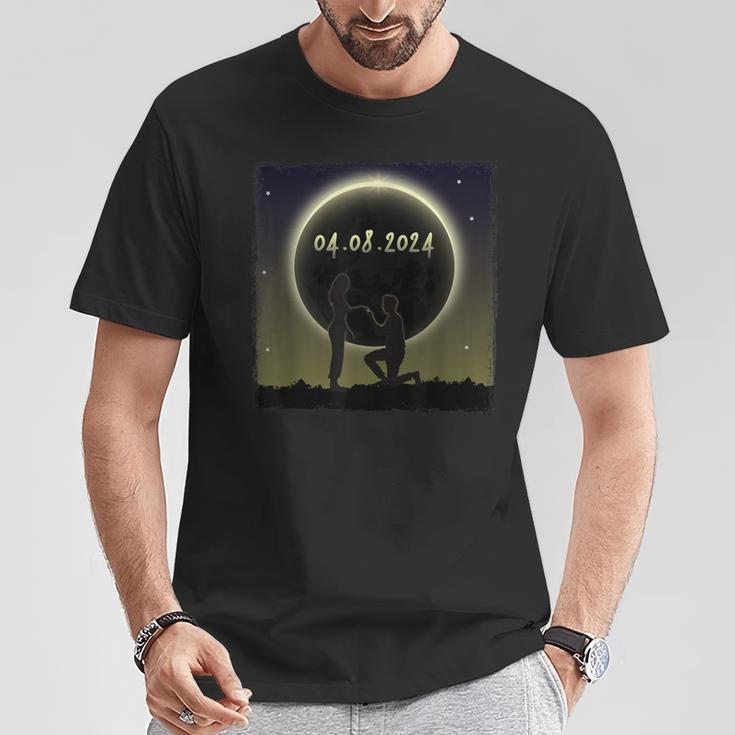 Total Solar Eclipse 2024 Marriage Proposal America Totality T-Shirt Unique Gifts