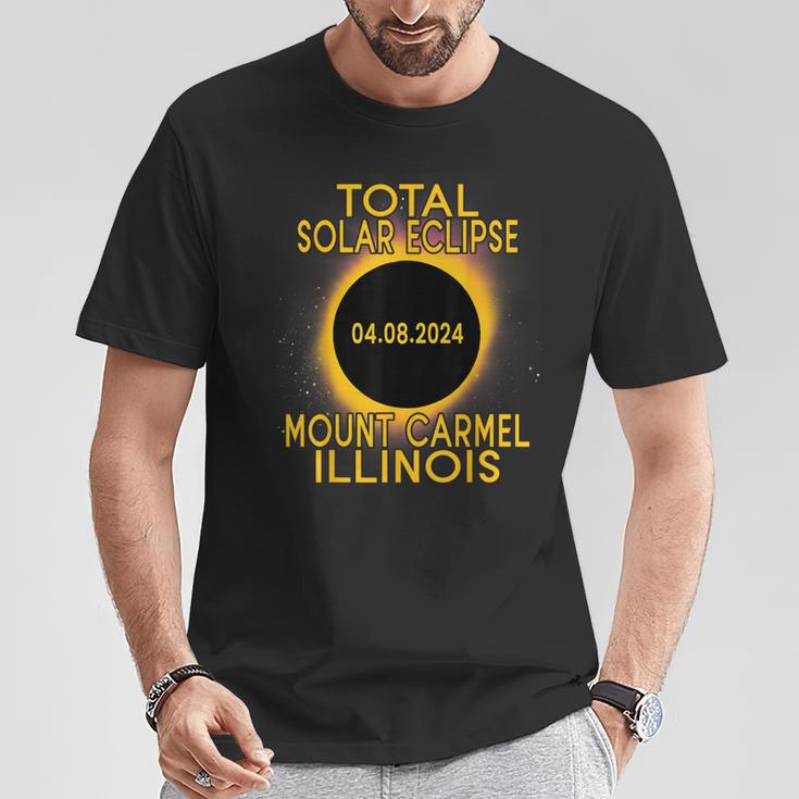 Total Solar Eclipse 2024 Mount Carmel Illinois T-Shirt Unique Gifts