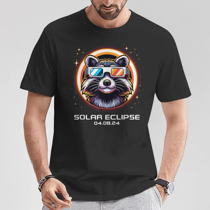 Total Solar Eclipse 2024 Raccoon Totality Cute Matching T-Shirt Unique Gifts