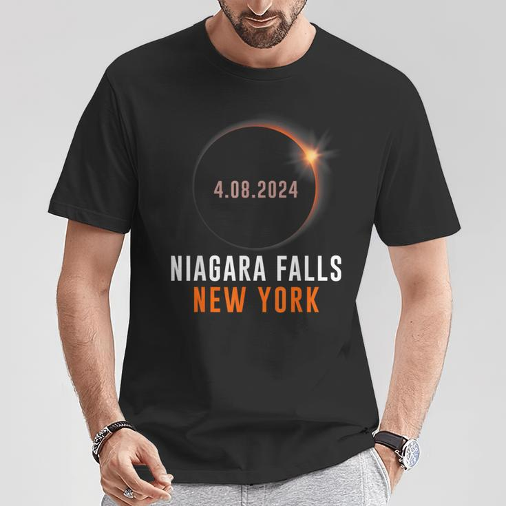 Total Solar Eclipse 2024 Totality Niagara Falls New York T-Shirt Unique Gifts