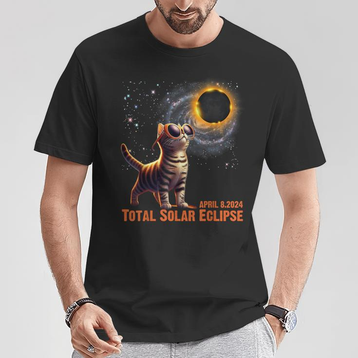 Total Solar Eclipse 2024 Tour Of America 040824 Cat Lover T-Shirt Unique Gifts