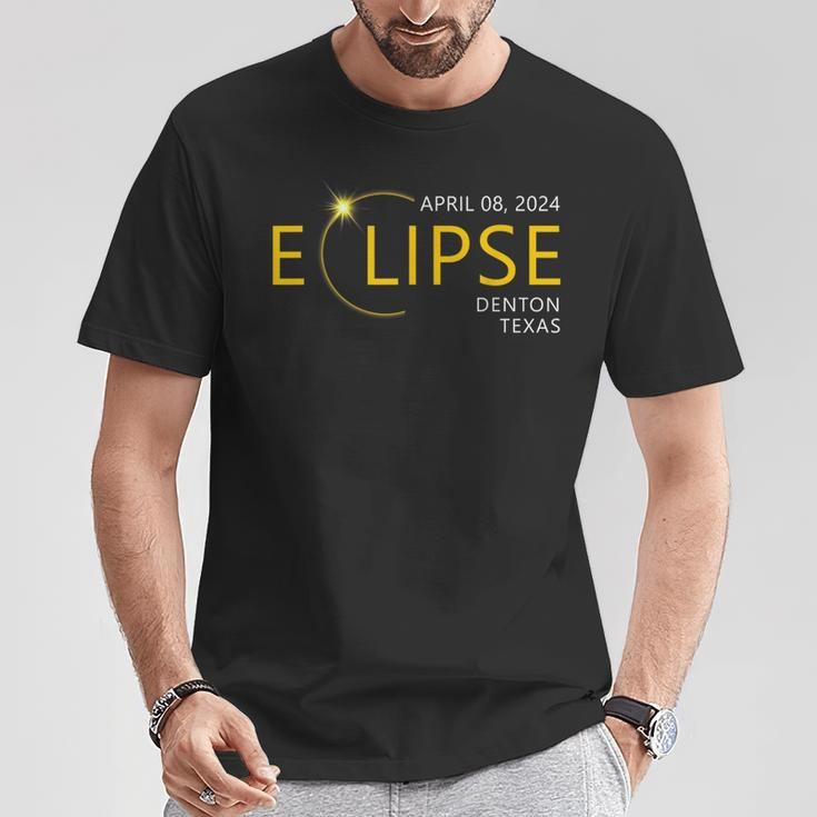 Total Solar Eclipse Apirl 08 2024 Denton Texas Totality T-Shirt Unique Gifts