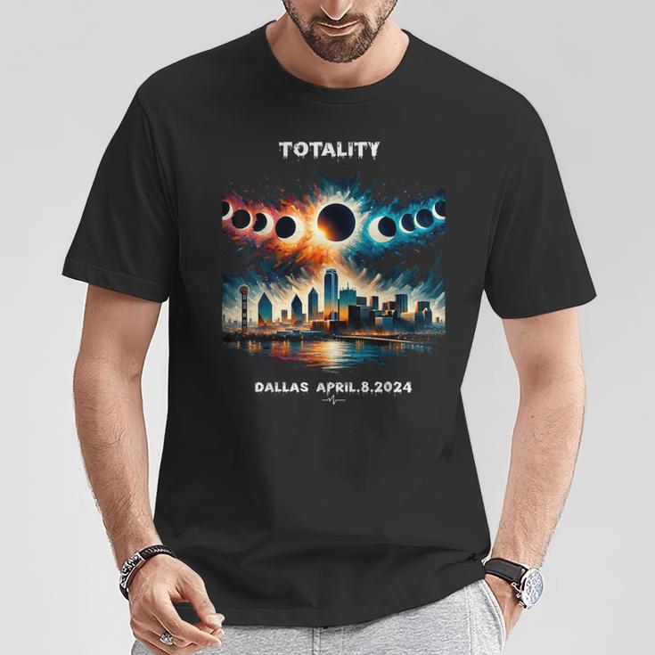 Total Solar Eclipse April 8 2024 Dallas T-Shirt Unique Gifts
