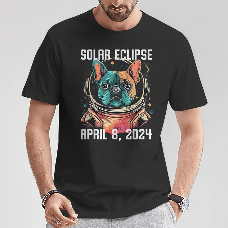 Total Solar Eclipse April 8 2024 French Bulldog T-Shirt Funny Gifts