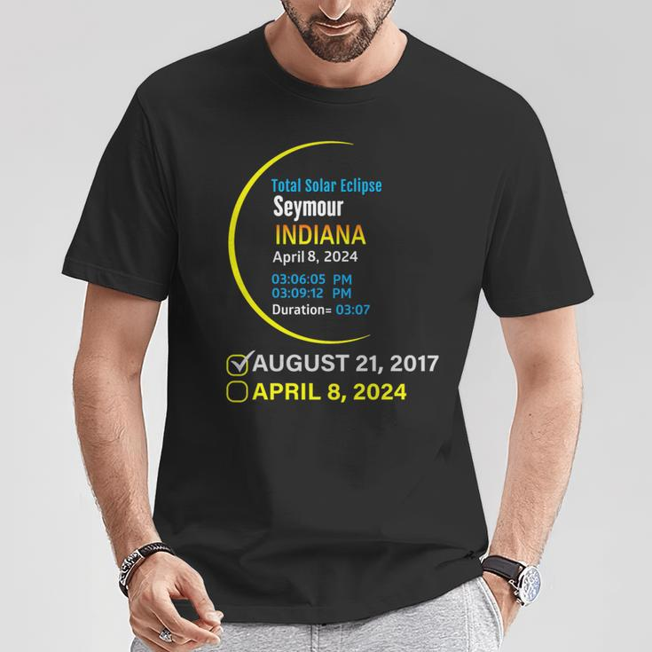 Total Solar Eclipse April 8 2024 Indiana Seymour T-Shirt Unique Gifts