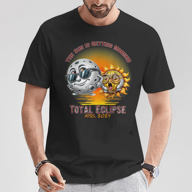 Total Solar Eclipse Chase April 2024 Sun Is Getting Mooned T-Shirt Funny Gifts