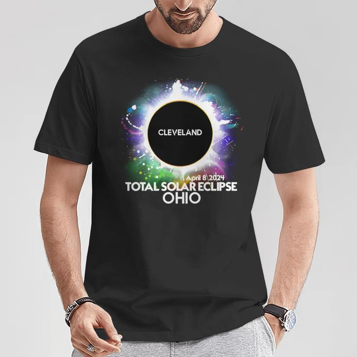 Total Solar Eclipse Cleveland Ohio 2024 Colorful Totality T-Shirt Unique Gifts
