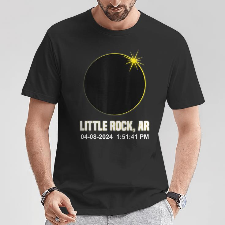 Total Solar Eclipse Little Rock 2024 Time Arkansas Eclipse T-Shirt Funny Gifts
