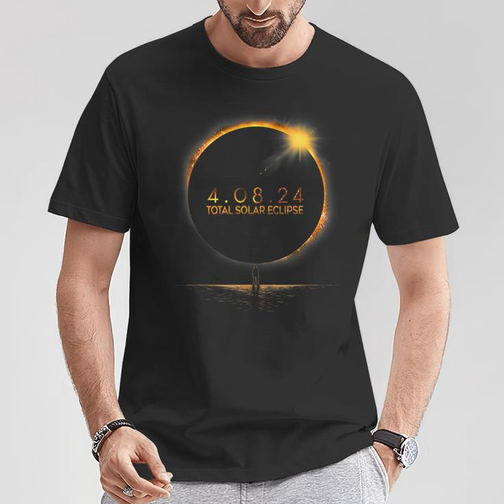 Totality Total Solar Eclipse 2024 Usa Spring April 8 2024 T-Shirt Unique Gifts