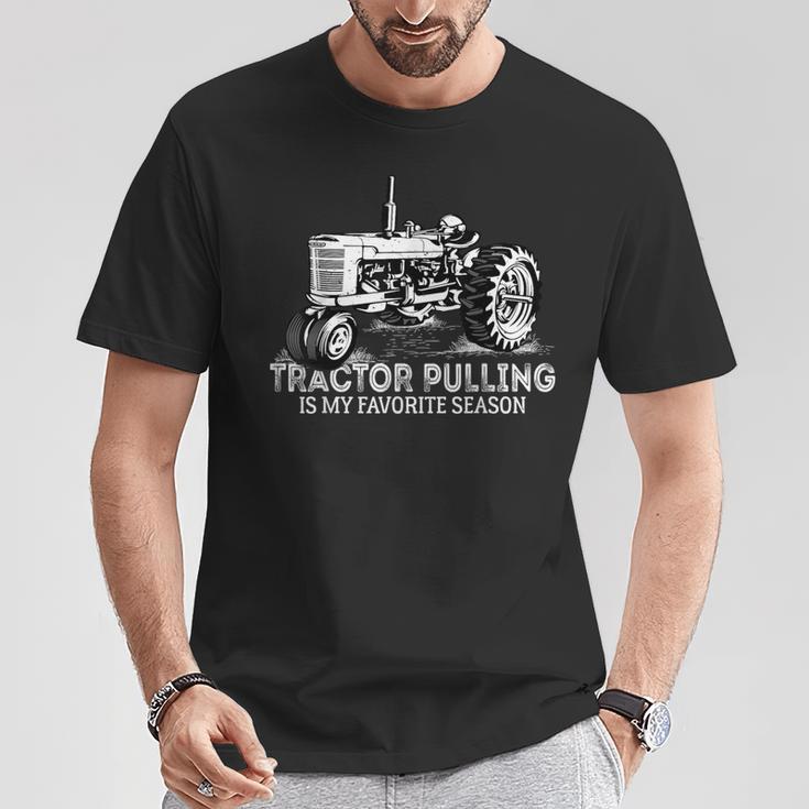 Tractor Pulling Is My Favorite Season Retro Vintage Tractor T-Shirt Unique Gifts