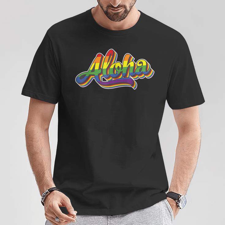 Traditional Gay Lgbtq Hawaii Aloha Beach Gay Pride T-Shirt Unique Gifts