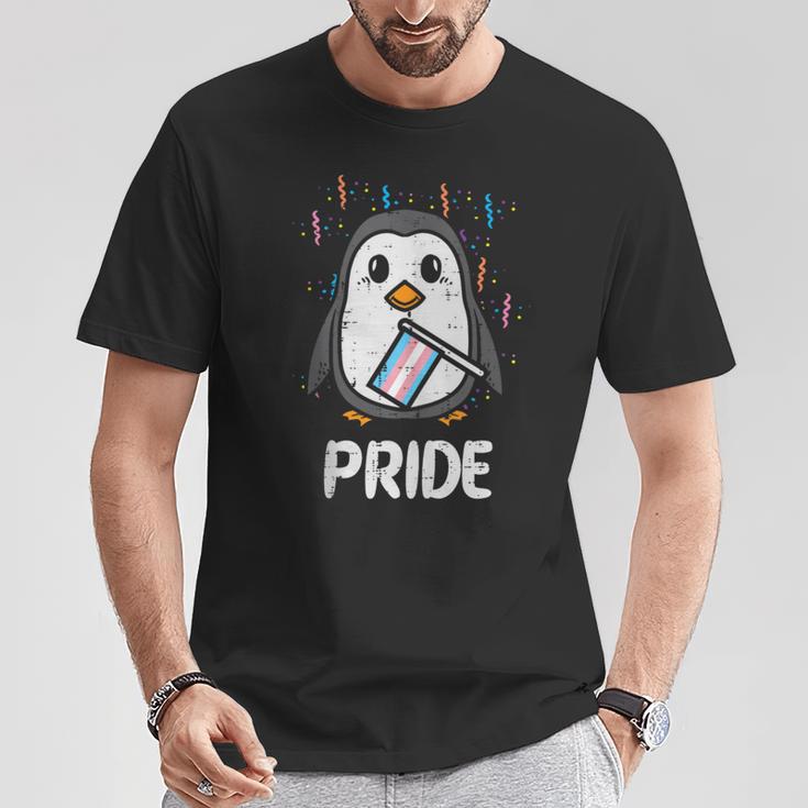 Transgender Flag Penguin Lgbt Trans Pride Stuff Animal T-Shirt Unique Gifts