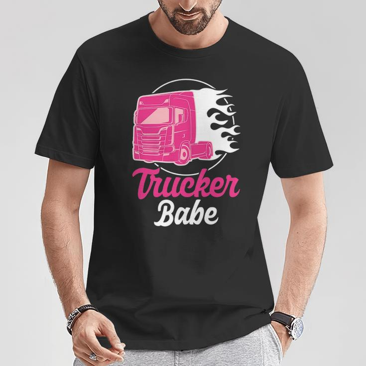 Trucker Babe Truck Driver T-Shirt Unique Gifts