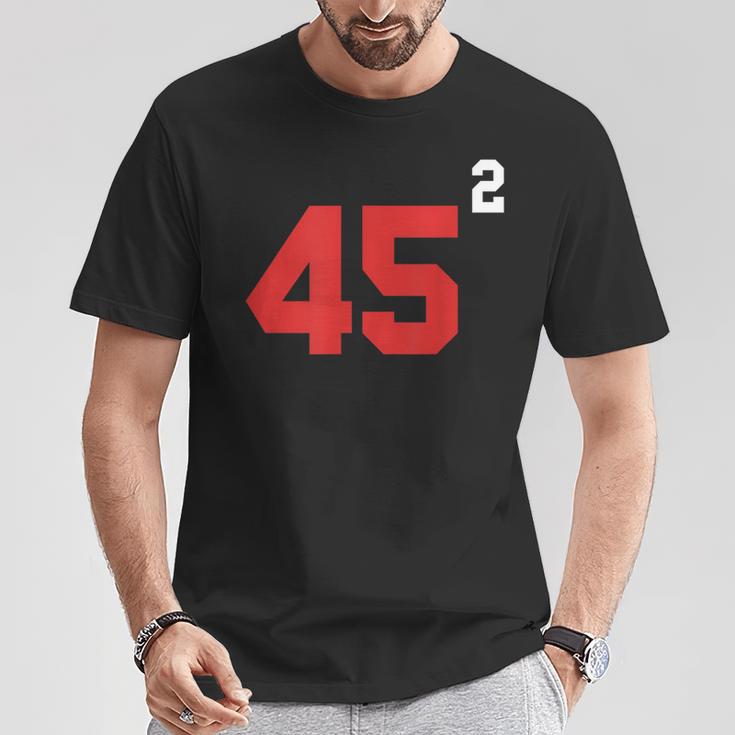 Trump 45 Squared 2024 Second Presidential Term T-Shirt Unique Gifts