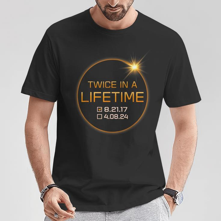 Twice In A Lifetime Total Solar Eclipse 2024 Astronomy T-Shirt Unique Gifts