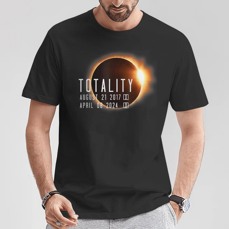 Twice In A Lifetime Totality Solar Eclipse 2017 & 2024 T-Shirt Unique Gifts