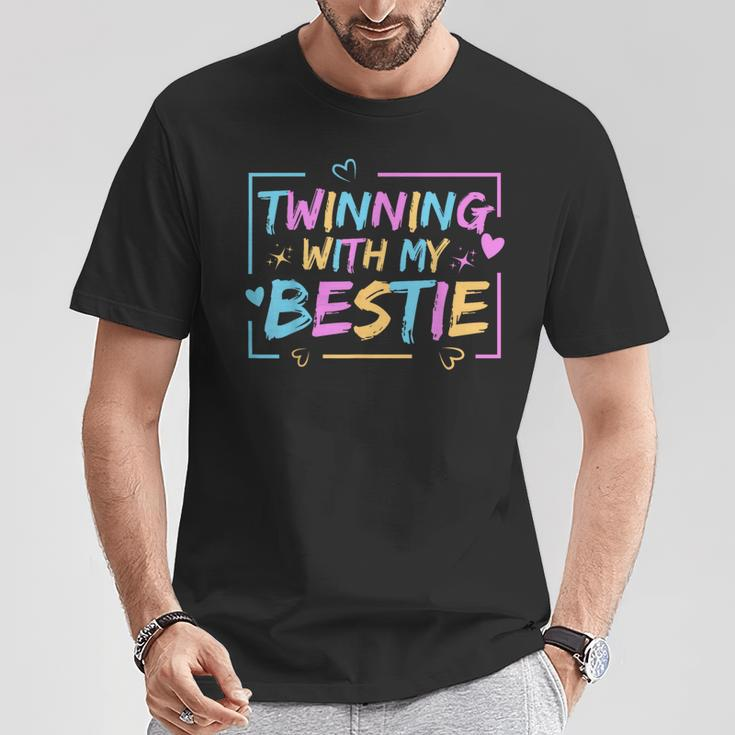 Twin Matching Twins Day Friend Twinning With My Bestie Twin T-Shirt Personalized Gifts