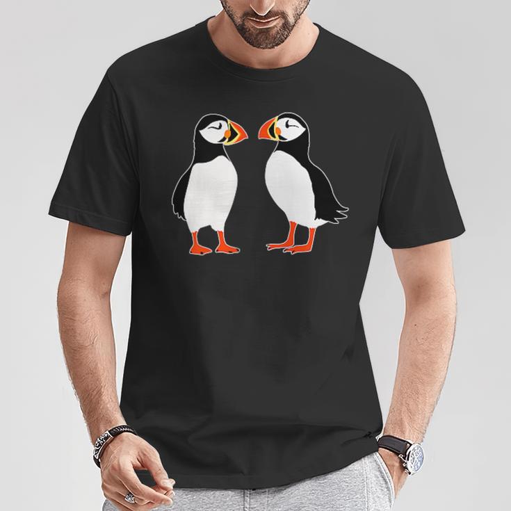 Two Cute Puffin T-Shirt Lustige Geschenke