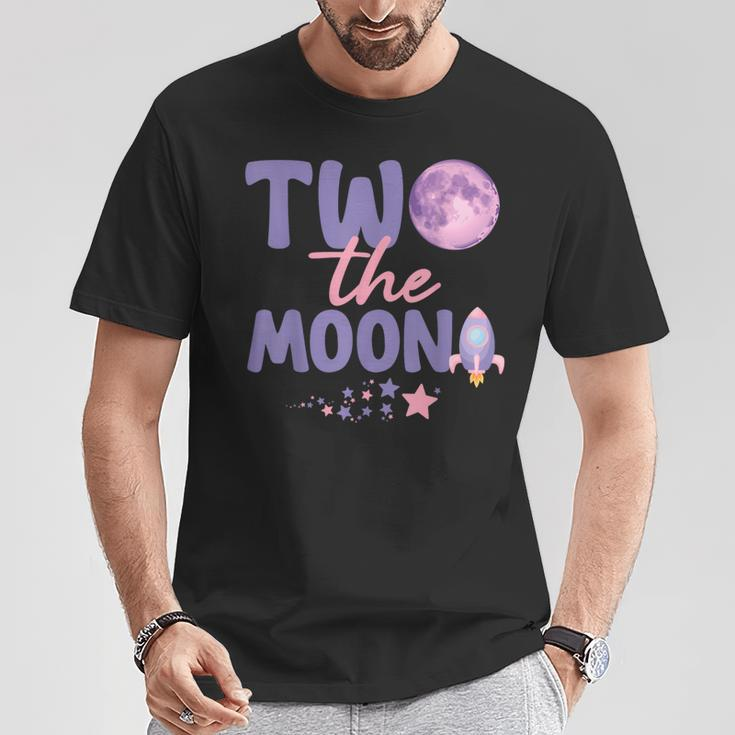 Two The Moon Birthday Outfit Girl 2 Year Old 2Nd Birthday T-Shirt Unique Gifts