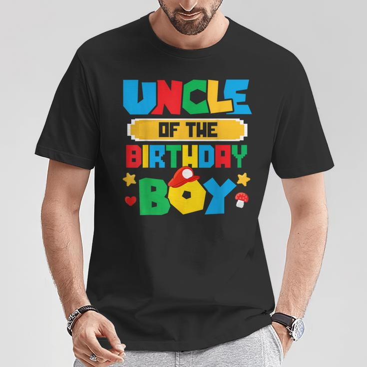 Uncle Of The Birthday Boy Game Gaming Family Matching T-Shirt Funny Gifts