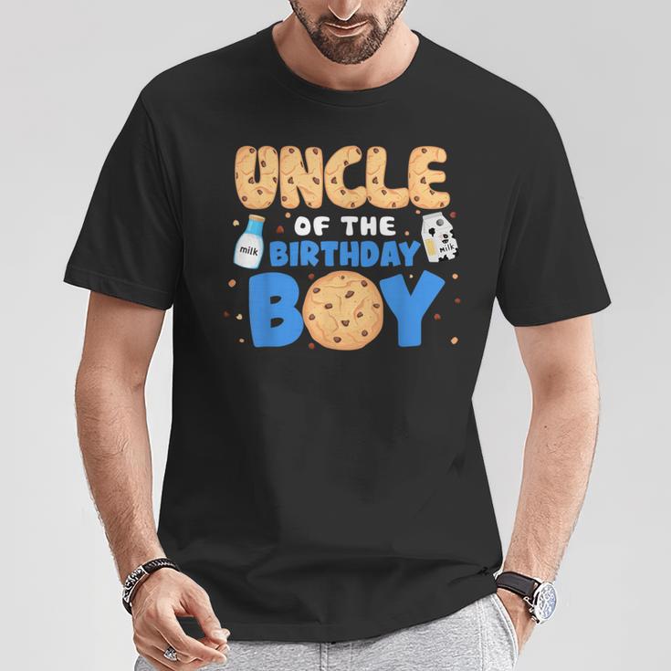 Uncle Of The Birthday Boy Milk And Cookies 1St Birthday T-Shirt Unique Gifts