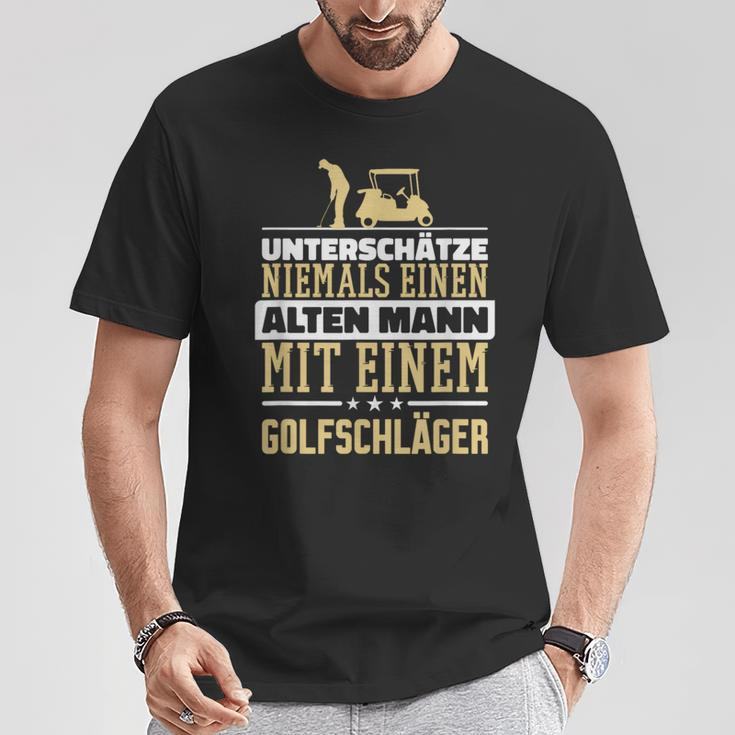 Underschatz Nie Einen Alten Mann Golf Club T-Shirt Lustige Geschenke