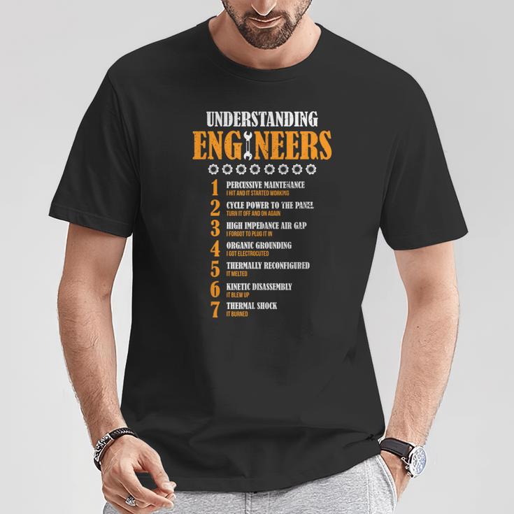 Understanding Engineers Lists Distressed Engineer T-Shirt Unique Gifts