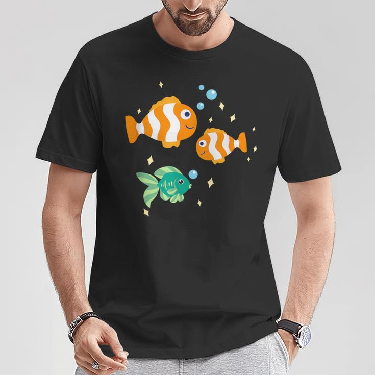 Unterwasserwelt Mit Fischen Und Meerestieren T-Shirt Lustige Geschenke
