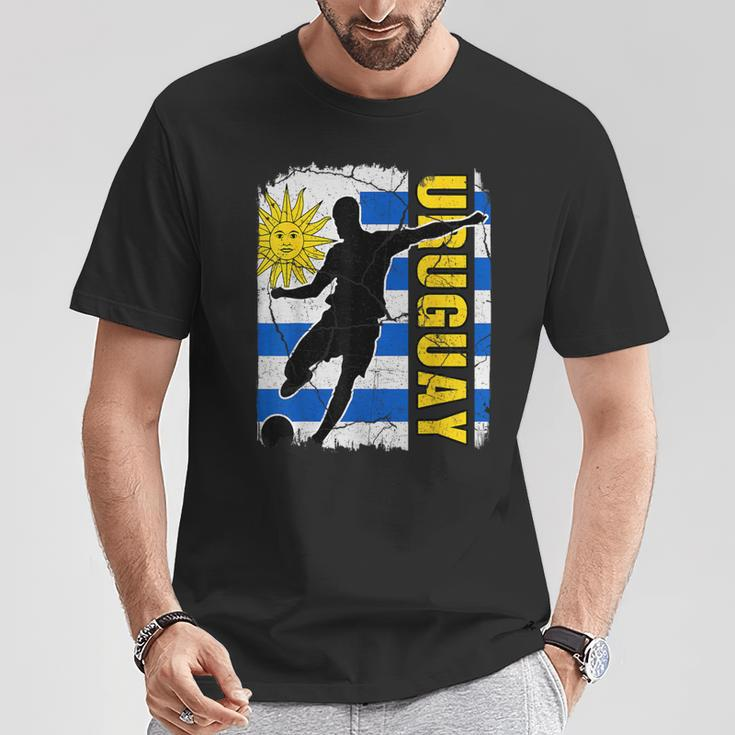 Uruguayan Soccer Team Uruguay Flag Jersey Football Fans T-Shirt Unique Gifts