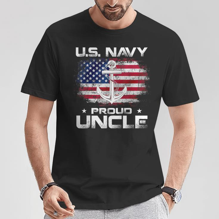 Us Navy Proud Uncle With American Flag Veteran Day T-Shirt Unique Gifts
