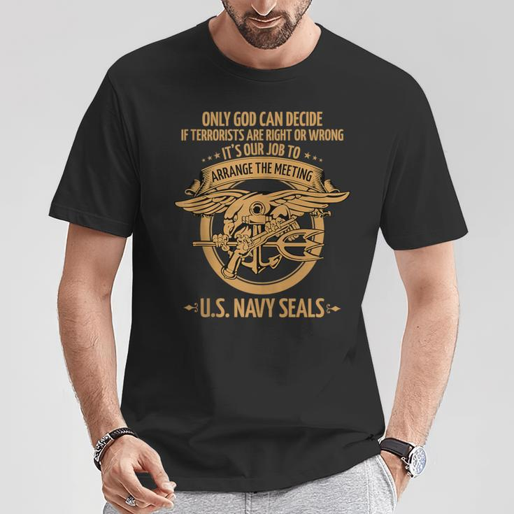 Us Navy Seal Military We Arrange The Meeting T-Shirt Unique Gifts