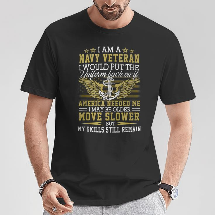 Us Navy Veteran I Am A Navy Veteran T-Shirt Unique Gifts