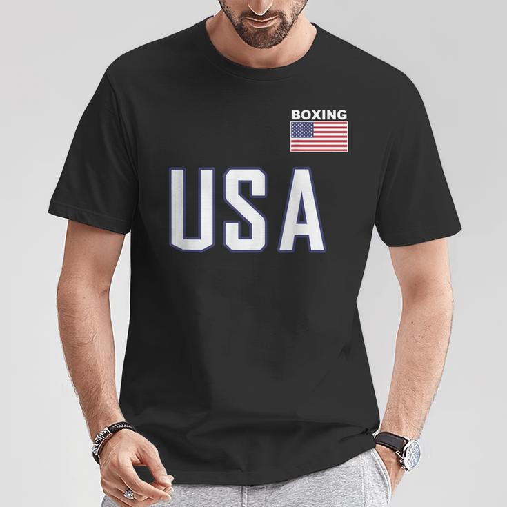 Usa Flag Boxing Cool Boxer Training Equipment Women T-Shirt Unique Gifts