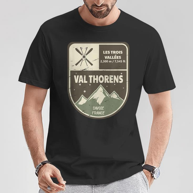 Val Thorens Les Trois Vallées Savoie France Vintage T-Shirt Lustige Geschenke