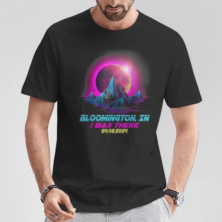 Vaporwave Total Solar Eclipse Bloomington Indiana In T-Shirt Unique Gifts