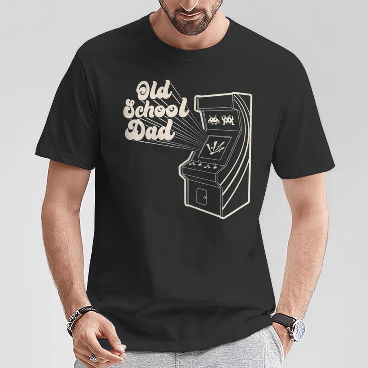 Väter Tag Retro Gamer Alte Schule Papa Geschenk T-Shirt Lustige Geschenke