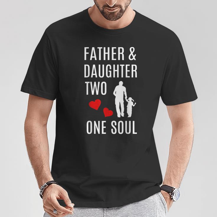 Vater Und Tochter Hand In Hand Herz Seele Papa Kind Geschenk T-Shirt Lustige Geschenke