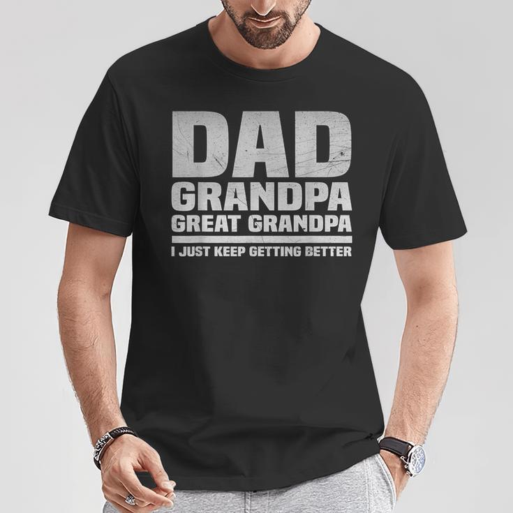 Vatertag 2024 Papa Opa Urgroßvater T-Shirt Lustige Geschenke