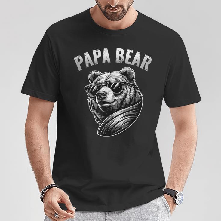 Vatertag Papa Bär Outfit T-Shirt Lustige Geschenke