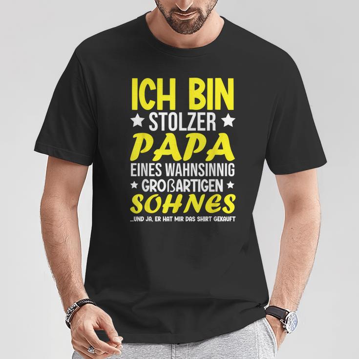 Vatertag Stolzer-Papa -Om Großartigen Sohn Bekommen T-Shirt Lustige Geschenke