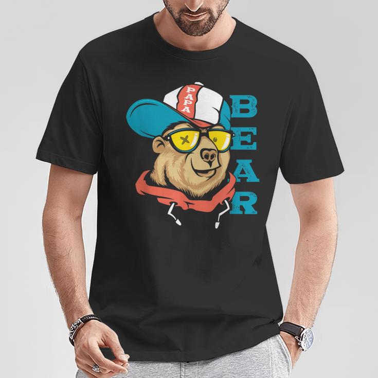 Vatertagsgeschenk Papa Bear Papa Bär Spruch Lustig Für Papa T-Shirt Lustige Geschenke