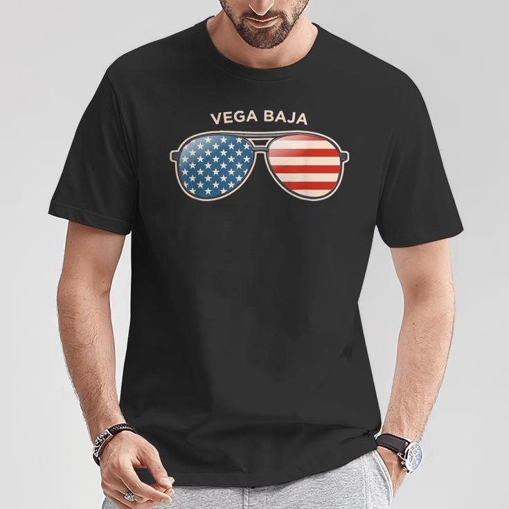 Vega Baja Pr Vintage Us Flag Sunglasses T-Shirt Unique Gifts