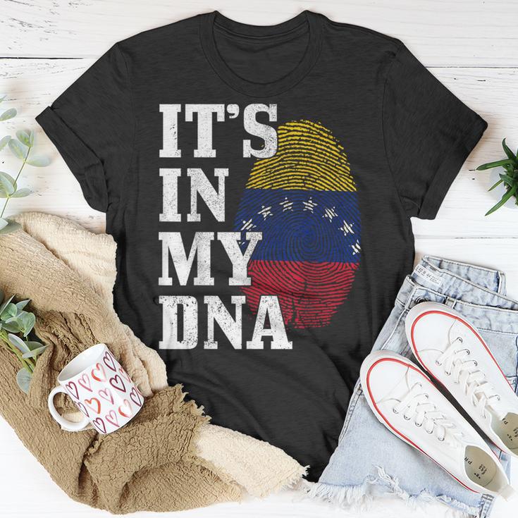 Venezuela It's In My Dna Flag Pride Roots Vintage Venezuelan T-Shirt Unique Gifts