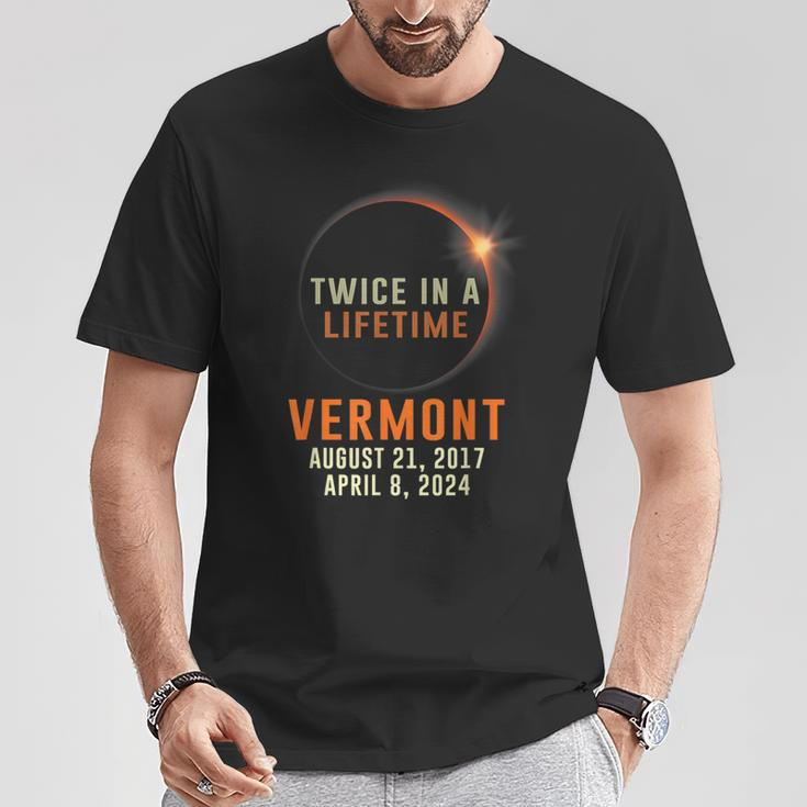 Vermont Total Solar Eclipse 2024 Twice In A Lifetime T-Shirt Unique Gifts
